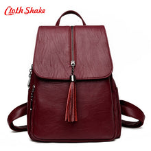 Load image into Gallery viewer, Leather Backpack Minimalist