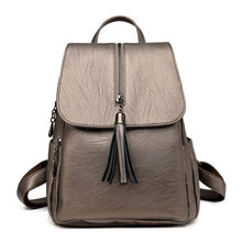 Load image into Gallery viewer, Leather Backpack Minimalist