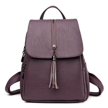 Load image into Gallery viewer, Leather Backpack Minimalist