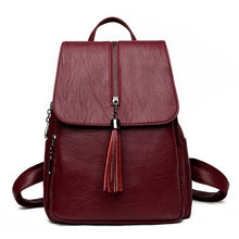 Load image into Gallery viewer, Leather Backpack Minimalist